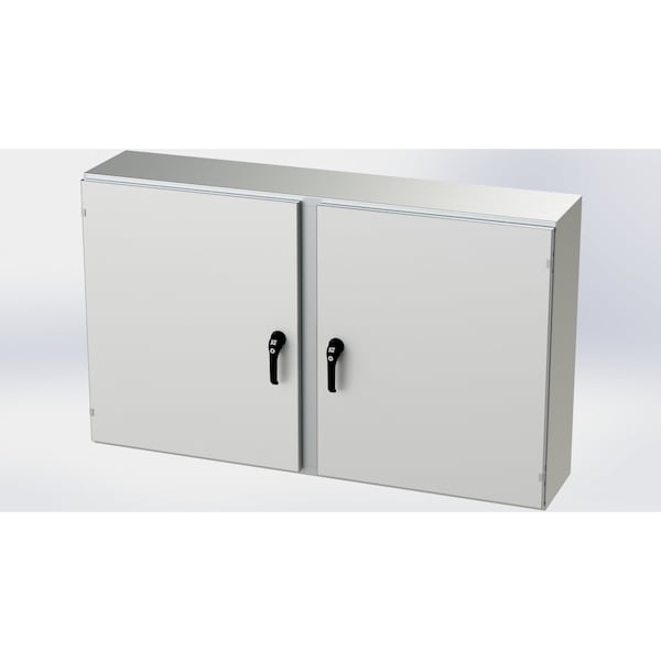 3 Point Latch with Padlock Handle Electrical Enclosures, 36 in H, 12 in D, 60 in W